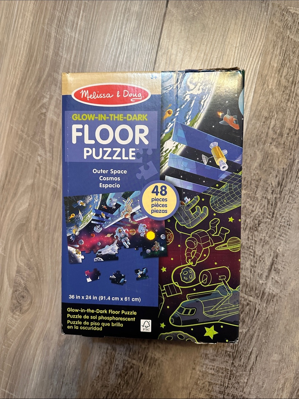 Melissa and Doug, glow in the dark floor puzzle